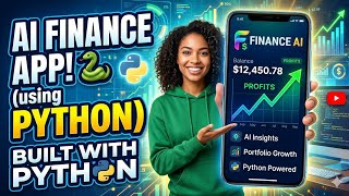 I Create AI Finance Tracker App in 2 Min Using Python and Machine Learning & Python Projects