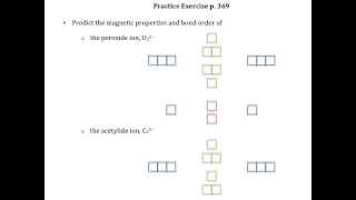 Practice Exercise p 369 MO Diagrams and Magnetic Properties
