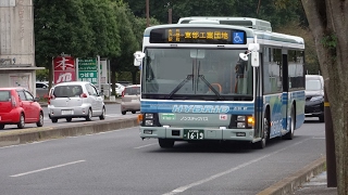 【FHD】関東鉄道 2101MT(ISUZU ERGA HYBRID) 東部工業団地 千波⇒大工町⇒水戸駅 走行音\u0026右側車窓('16.10.13午後)