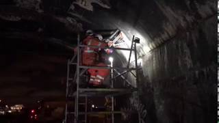 Inverted Coring of Concrete Rail Bridge - 01707 657212 | testing@hendersonthomas.co.uk