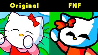 FNF VS Hell On Kitty|  Original Vs FNF Animation FNF Mod (Hello Kitty/Horror) | References