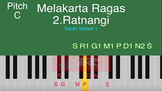 Learn Music Online | 2 RATNANGI | 5 minute Vocal warmup | Learn Carnatic Ragas | Keyboard #music