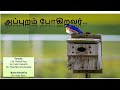 அப்புறம் போகிறவர்| Appuram Pogiravar Pola Kaanapattalum| MPT Ministries| Tamil Christian song