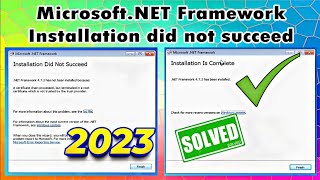 microsoft net framework installation failed windows 7,8,10,Solved .net framework problem solved 2023