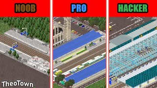 TheoTown | Noob vs. Pro vs. Hacker - Train Station