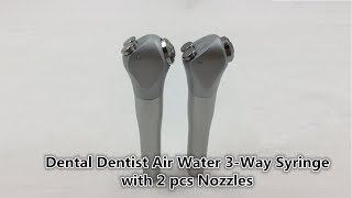 Dental Dentist Air Water 3-Way Syringe with 2 pcs Nozzles