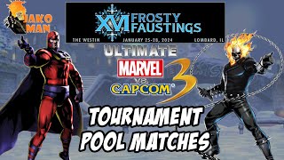 Frosty Faustings 2024 UMVC3 Tournament Pool Matches (livinlegend26, RayRay, UG| Jako Man, KBeast)