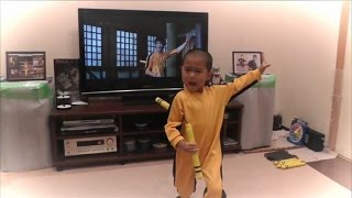 5-Year-old Incredibly Recreates Bruce Lee Kung Fu Moves