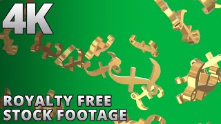 Currency Drop Loopable - Pound, Euro, Dollar \u0026 Yen - 4K Green Screen Copyright Free Stock Footage