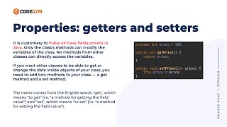 Getter and Setter in Java | CodeGym University Course