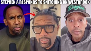 Stephen A. FIRES BACK at Jalen Rose, Gillie & Stephen Jackson over Snitching on Westbrook to the NBA