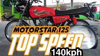 motorstar starx 125 top speed 140kph (300 meters)