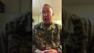Retirement message from Sergeant Major Proctor