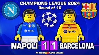 Napoli vs Barcelona 1-1 • Champions League 2024 • All Goals & Highlights in Lego Football