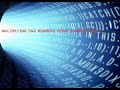 Multiplying two numbers using Scanner Class|Java Learning|BlueJ