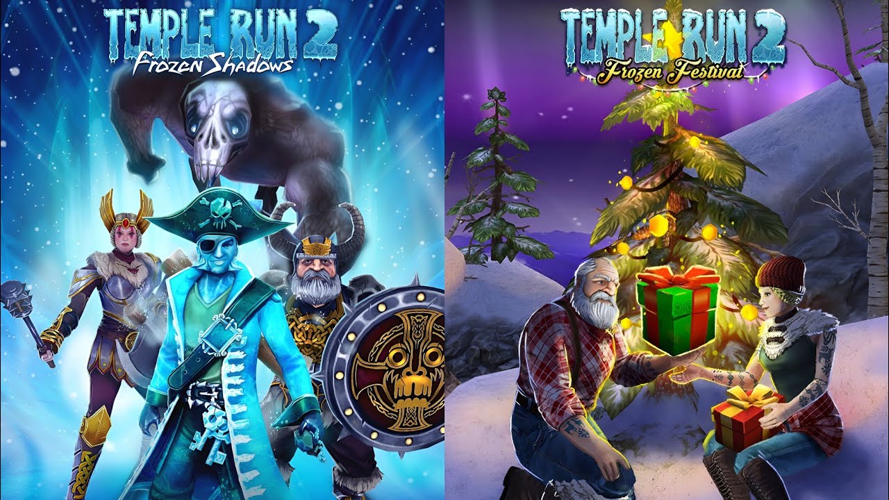 Temple Run 2 Frozen Shadows Vs Frozen Festival Map - YouTube