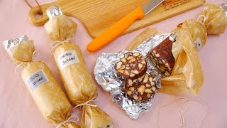 Trick Recipes: Chocolate Salami  (with no actual chocolate) なんちゃってチョコレートサラミ