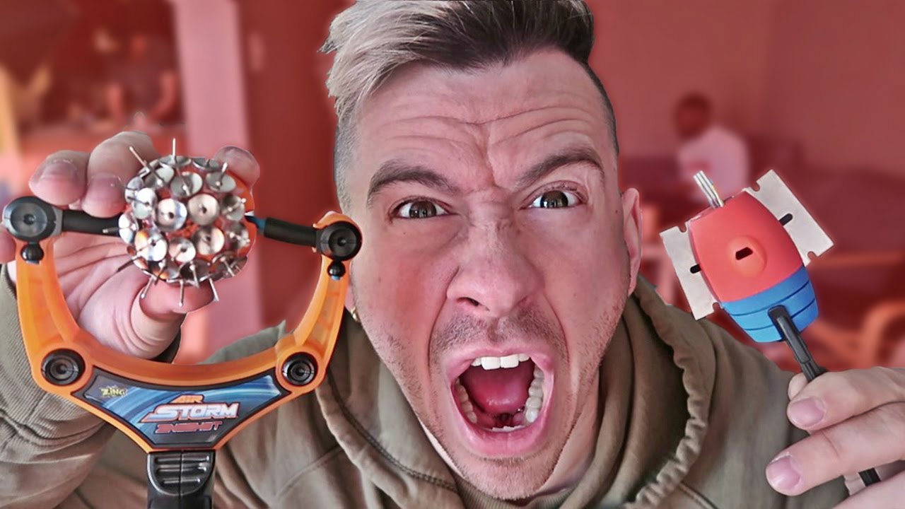 MOST DANGEROUS TOY OF ALL TIME!! *BLOOD ALERT* (EXTREME NERF GUN / ZING ...