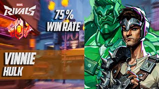 75% WIN RATE PLAY HULK ! VINNIE (ONE ABOVE ALL) MARVEL RIVALS PRO GAMEPLAY