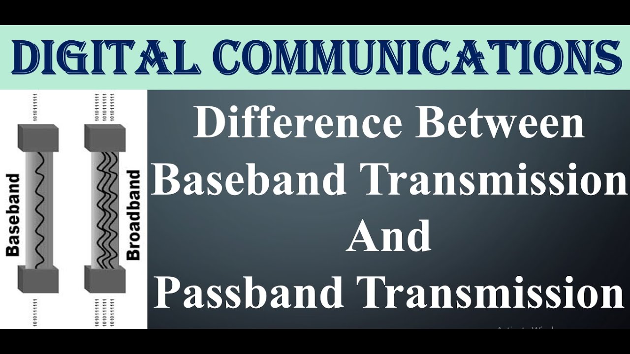 Difference Between Baseband Transmission And Passband (Band Pass ...