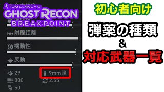 【ゴーストリコンBP】弾薬の種類 \u0026 対応武器一覧 !!【ゴーストリコン ブレイクポイント】