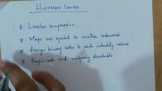 EC 370 DIGITAL IMAGE PROCESSING MODULE 6 Huffman coding