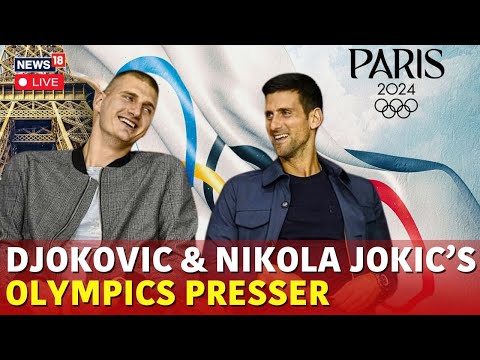 Novak Djokovic y Nikola Jokic Presser en vivo Equipo olímpico serbio Juegos Olímpicos de París 2024 N18G