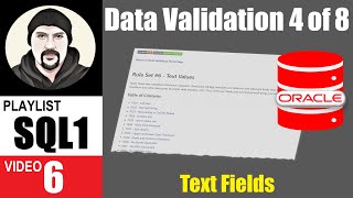 Oracle Data Validation Examples: Text Fields