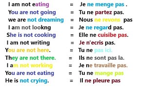 Salut tout les voici quelques mots négative pour vous./Negative sentences in English for you guys.