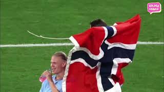 Haaland Celebrate Champions League Final with Girlfriend Isabel