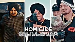 Homicide Song Sidhu Moose Wala Gangster 👿 Type Vaar status | Sad 🥺 type legend status  Efx ⚡ status