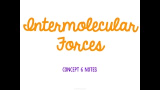 Unit 4 Chemical Bonds Concept 6 Notes