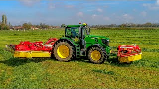 BIG MOWING with John Deere 6250R \u0026 Pöttinger NOVACAT X8 Collector !!