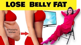 Lose Belly Fat Fast Sitting On A Chair For Beginners At Home ( So Easy + No Equipment )