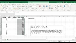 Expected Value Calculator in Excel