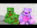 how mikey and jj adopt baby creeper maizen minecraft animation