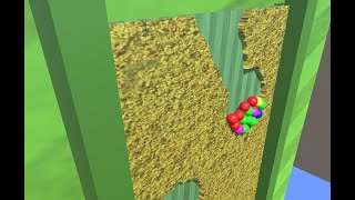 Sand balls physics Implementation Made with unity (source code)
