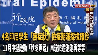 新增4例境外「全為印尼外籍生」 11月擬啟動秋冬專案－民視新聞