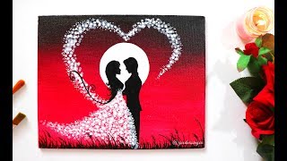 A Romantic Couple Painting using Easy Trick + GIVEAWAY for All❤️ ( Closed)