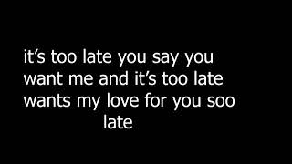 It's too late by dolly parton lyrics video
