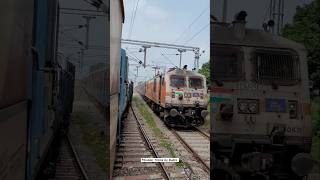 13238 Kota Patna express crossing with twin Diesel locomotives at Ayc 😮🔥 #crossing #indianrailways