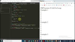 PHP Lecture 25 All For Loop