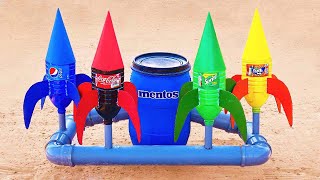 How to make Big Rockets from Coca Cola, Fanta, Sprite, Pepsi, Other Popular Sodas and Mentos