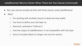 Troubleshooting Python Deep Learning: LabelBinarizer Returns Vector | packtpub.com