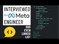 Odd Even Linked List: Python Interview with a Meta Engineer