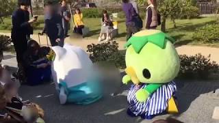 彦根ご当地キャラ博初日  ふにゃっしー、コタロウ、くまモン