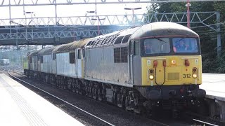 Stafford Railway Station 56312/56065/56060/56077/47739 on 0M70 on the 17th Sep 2019