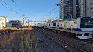 JR東日本E531系K456編成+K403編成　金町通過　20241214 132855