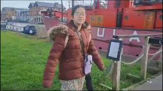 Twin Travel Guiders in Gloucester at the Sula Lightship