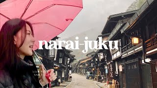 Narai-Juku in Pouring Rain (beautiful encounter with a Japanese grandma) [Japan 7]